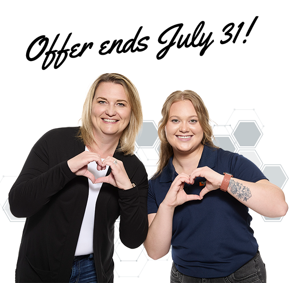 Abby and Calista with offer ends date