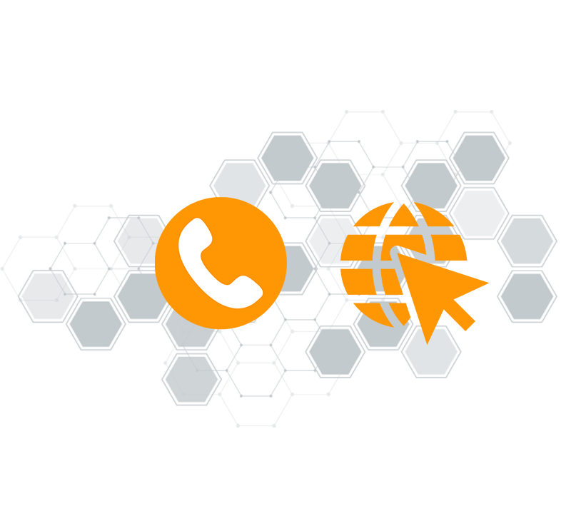 phone and internet icons